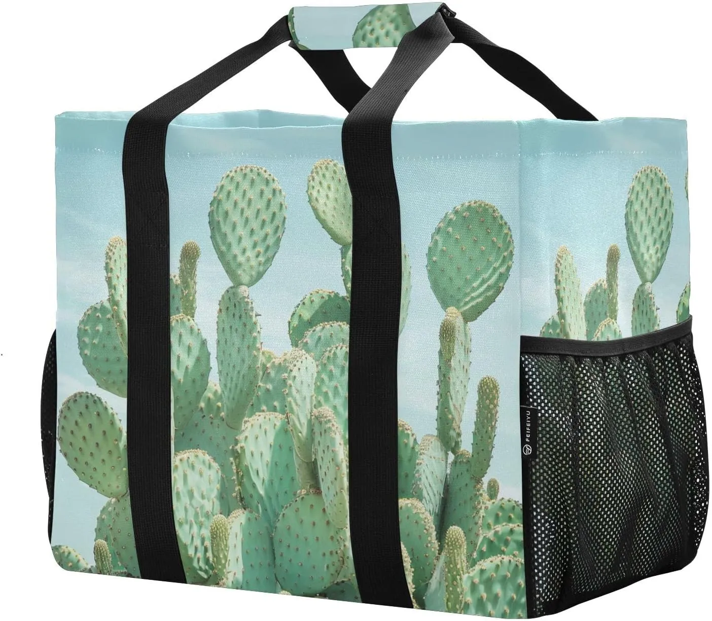 ALAZA Watercolor Colorful Tulips Waterproof Beach Tote Bags