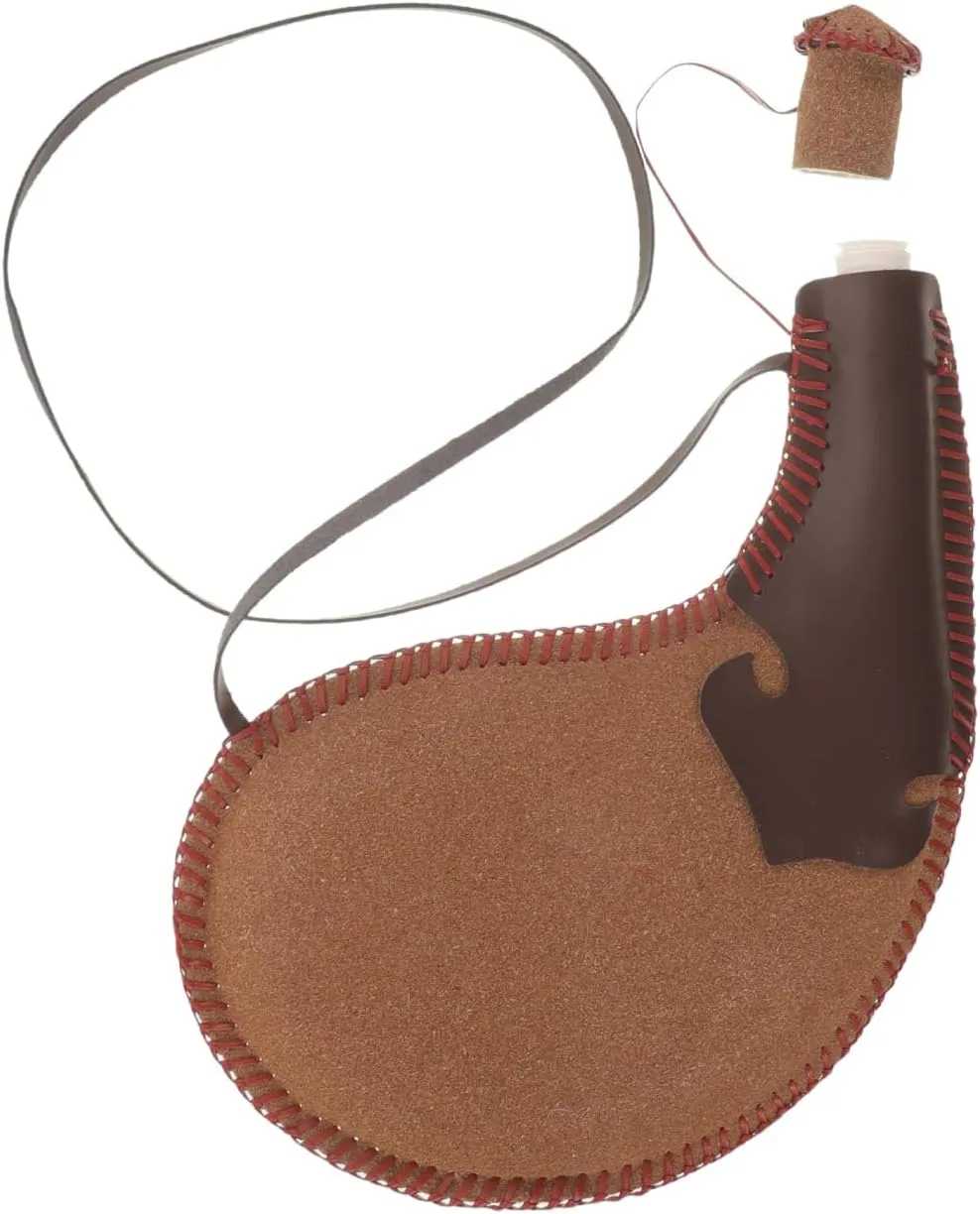 Alipis Ancient Leather Water Bag Bota Bag Wine Storage with Strap, Coffee, 12.20 X 7.67 X 0.98 Inches, Lightweight and Foldable for Outdoor Activities and Decoration
