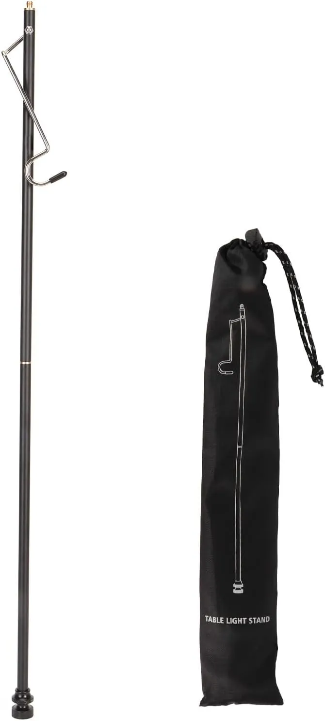 Aluminum Alloy Folding Camping Lantern Stand, Detachable Design, Suitable for IGT Tables, with Storage Bag
