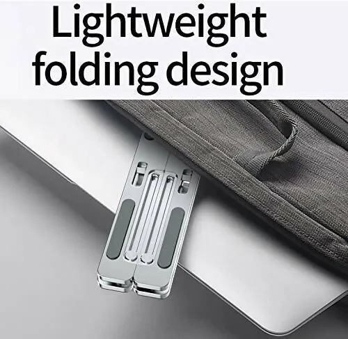 Aluminum Height-Adjustable Foldable Laptop Stand Portable & Ventilated