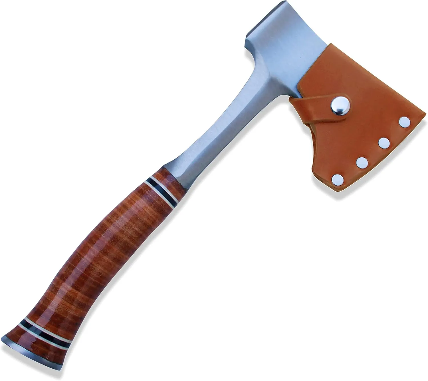 American Bench Craft Leather Hatchet Sheath - Fits ESTWING Hatchet Sportsman's Axe Models E14A & E24A - Premium Full Grain Leather Hatchet Cover | Leather Axe Sheath with Riveted Design | Tan
