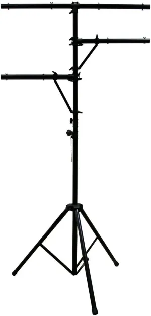 American Sound Connection Pro Audio Mobile DJ Light Stand Multi Arm Lighting T Bar Portable Tripod up to 12 Foot Height