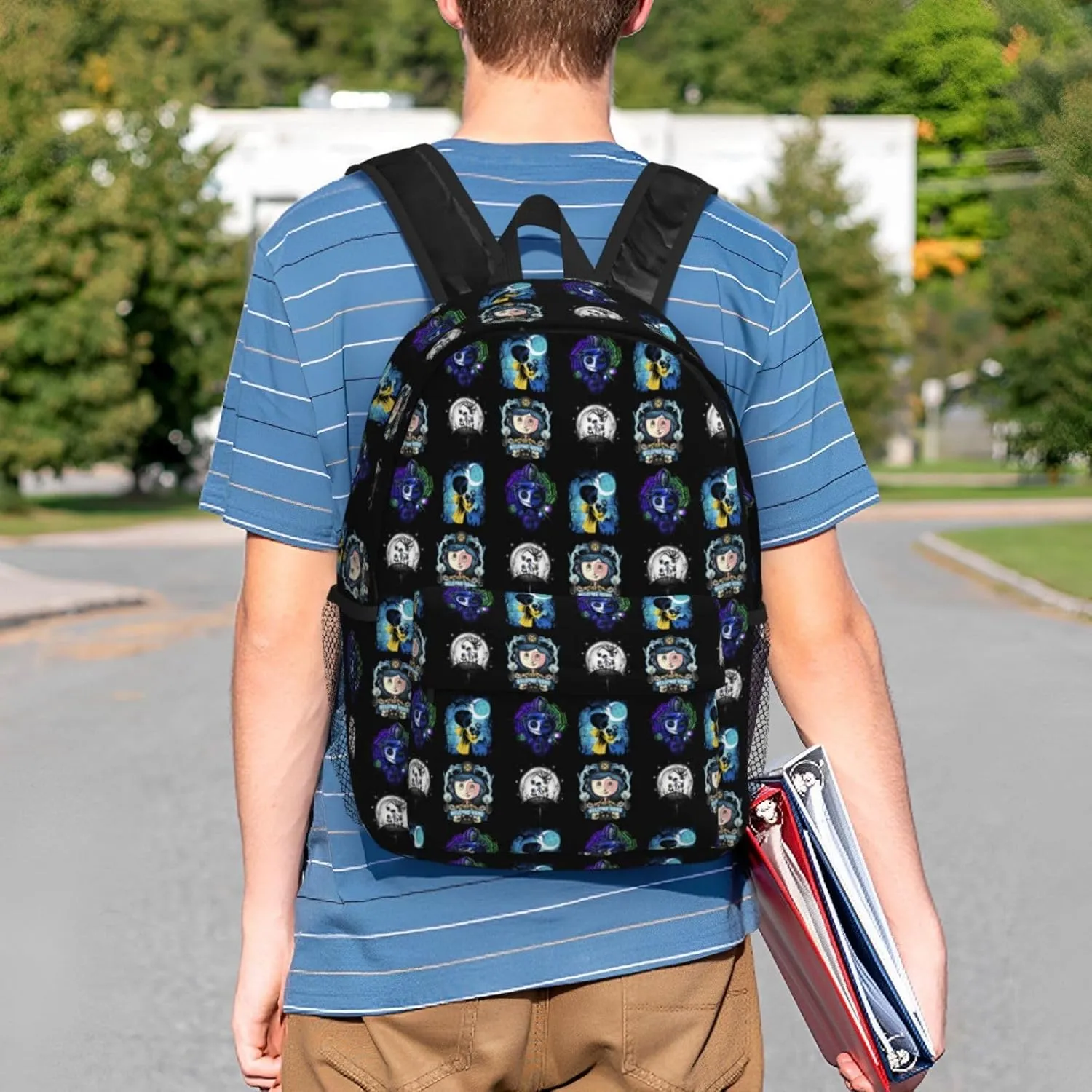 Anime Cora1ine Backpack, 15 Inch Lightweight And Versatile Camping Bag