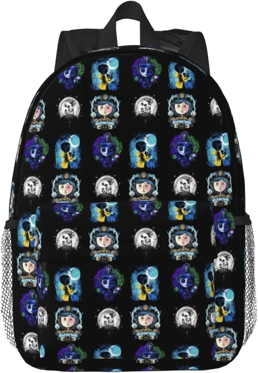Anime Cora1ine Backpack, 15 Inch Lightweight And Versatile Camping Bag