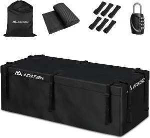 ARKSEN Hitch Cargo Carrier Bag with Lock for 24" x 60" Baskets Waterproof 16.4 Cubic Feet Large Capacity Luggage Storage (58" L x 20.5" W x 24" H) for Car Truck SUV RV or Trailer