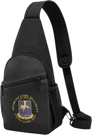 Army - 502th Infantry Regiment Unisex Chest Bag Lightweight Crossbody Shoulder Bag Travel Pocket