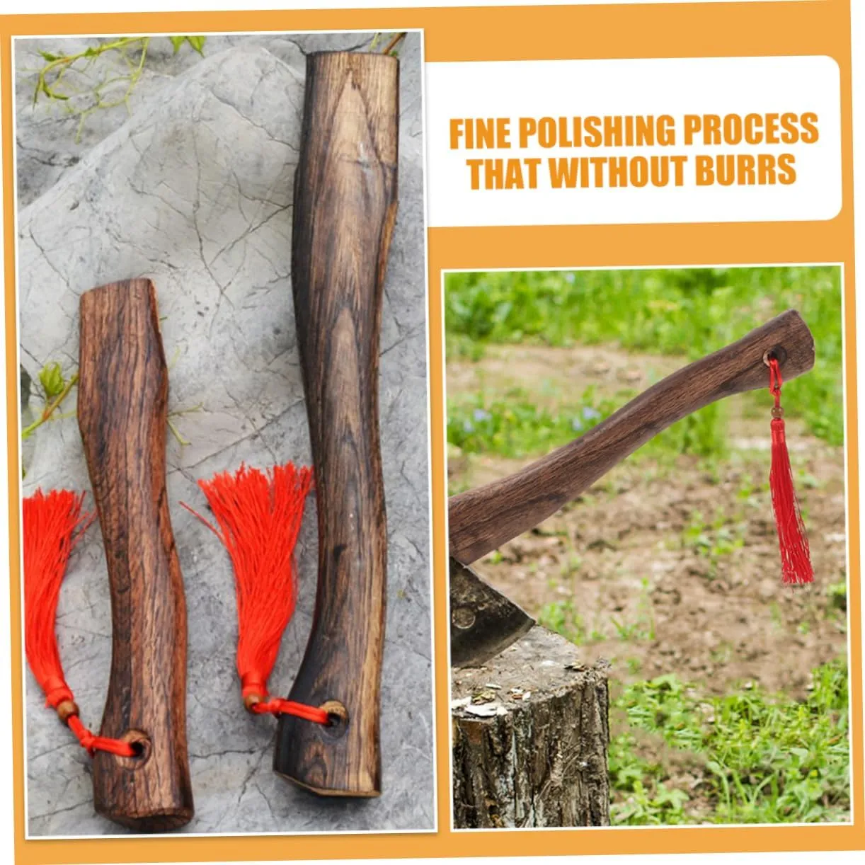 ARTIBETTER 5pcs Wooden Axe Handle Replacement for Hatchet Ergonomic Design Easy to Install Handle for Axe for Camping and Outdoor Use