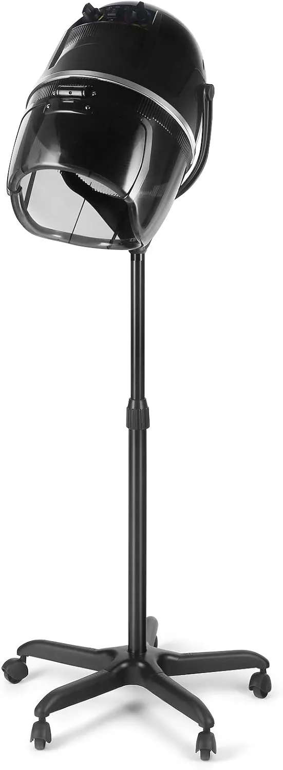 Artist Hand Bonnet Hair Dryer Adjustable Professional Hood Dryer Stand Up Rolling Base with Wheels Salon Equipment