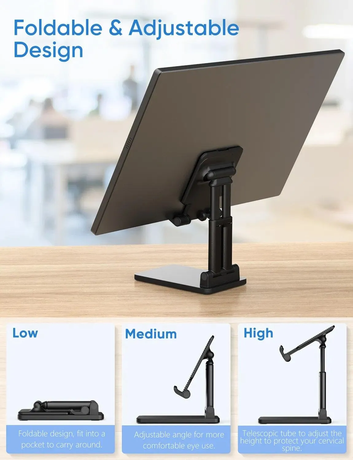 Arzopa Tablet Stand, Adjustable & Foldable Sturdy Portable Monitor Stand  ipad & Tablets