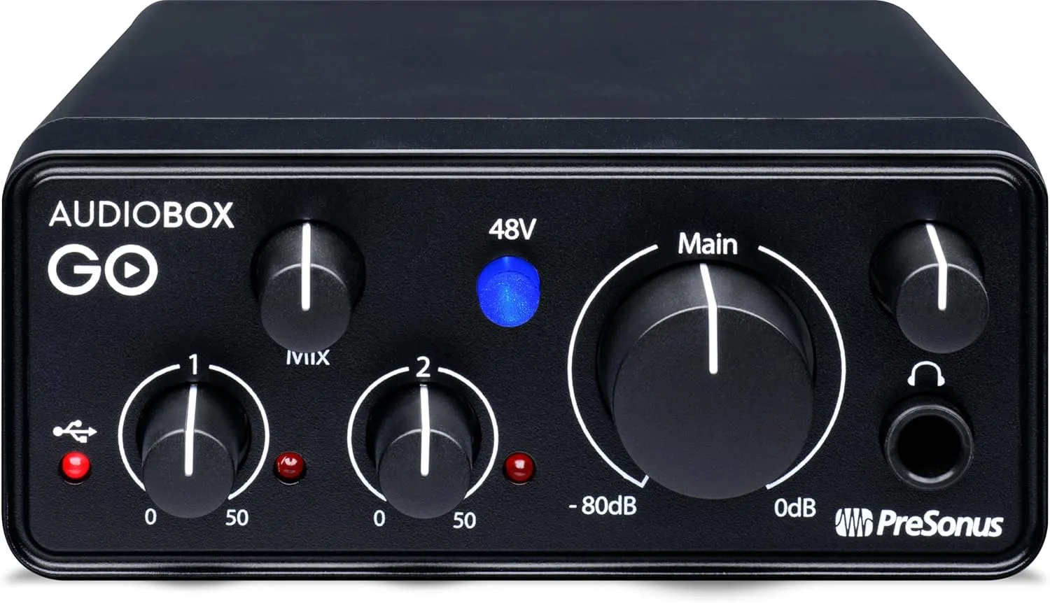 AudioBox Go Creator Complete Studio Recording Bundle with USB Audio 96K Interface, Condenser Microphone, Professional Monitoring Headphones, and Studio One Pro DAW Software