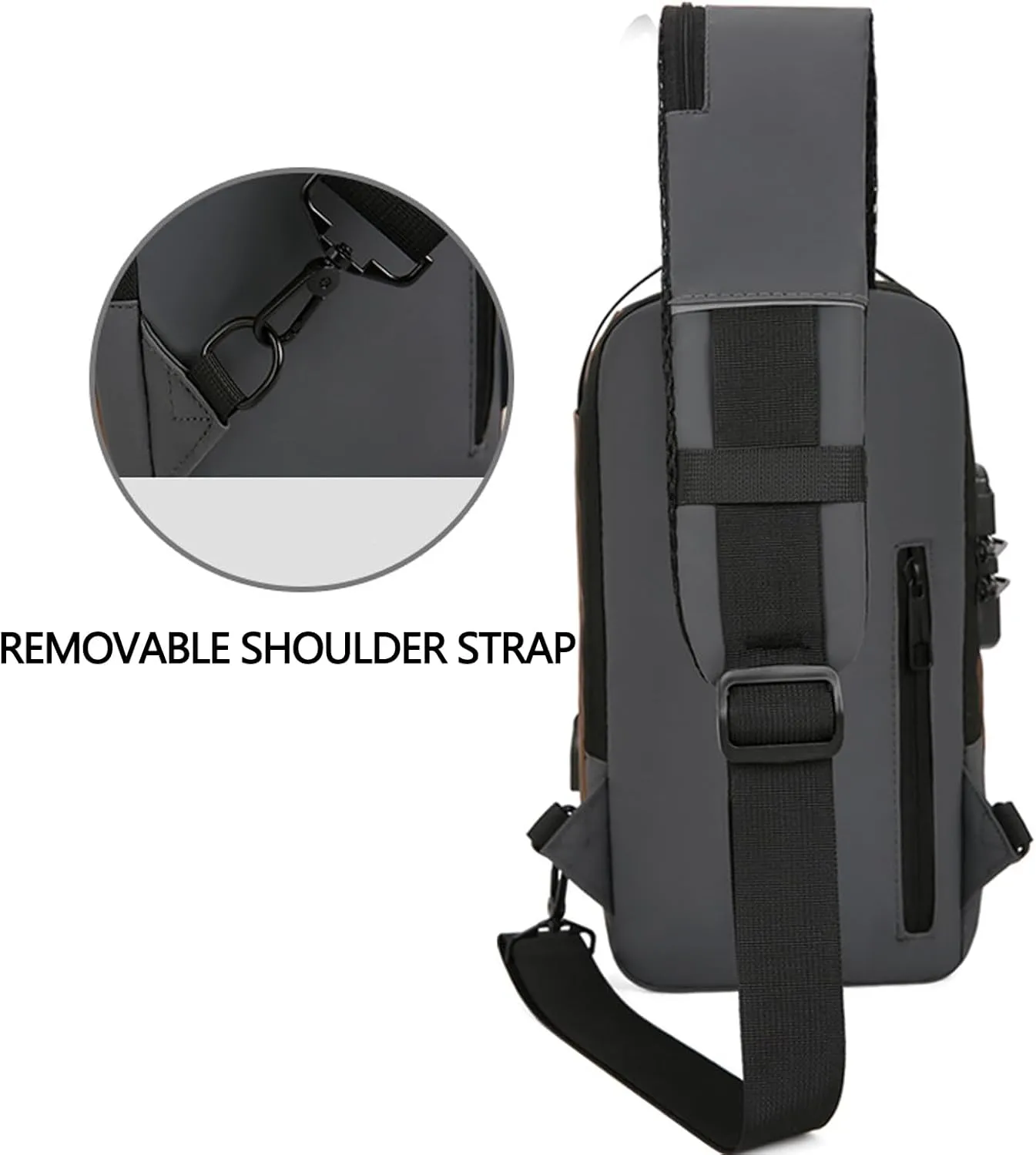Auricz Sling Bag, 2025 New Carbon Fiber Streamline Anti-Theft Sling Bag, Waterproof, for Travel Gym Sports