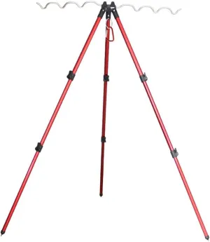 B Red Fishing Rod Tripod Bracket, Adjustable Portable Folding Tripod Stand For Outdoor, Telescopic Stand For Fishing Poles