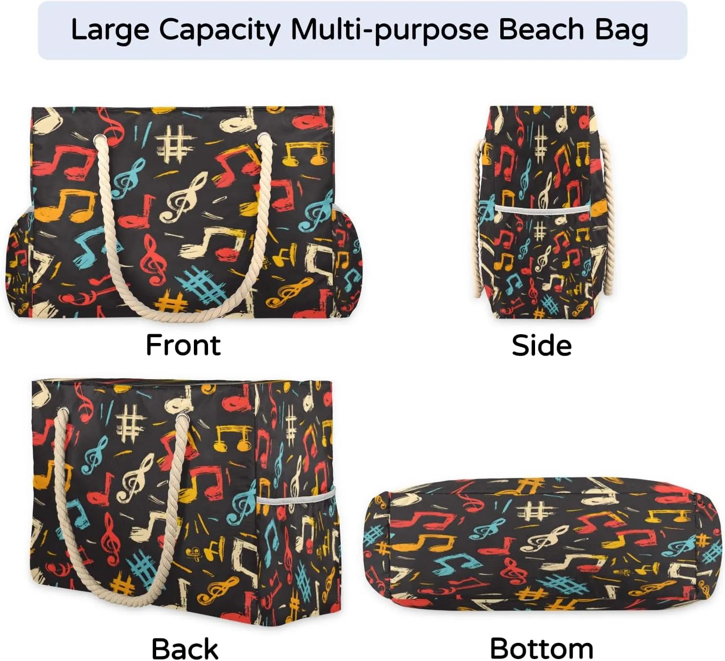 Bags for Women, Large Waterproof Beach Tote Bag for Gym Grocery Travel