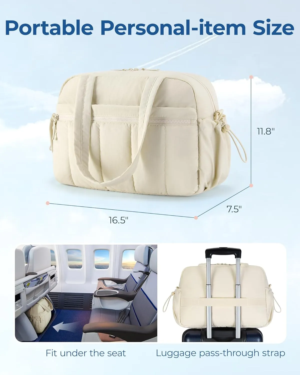 BAGSMART Gym Bag for Women, Duffle Bag for Travel with Wet Pocket, Lightweight Carry on Weekender Duffel, Water Resistant