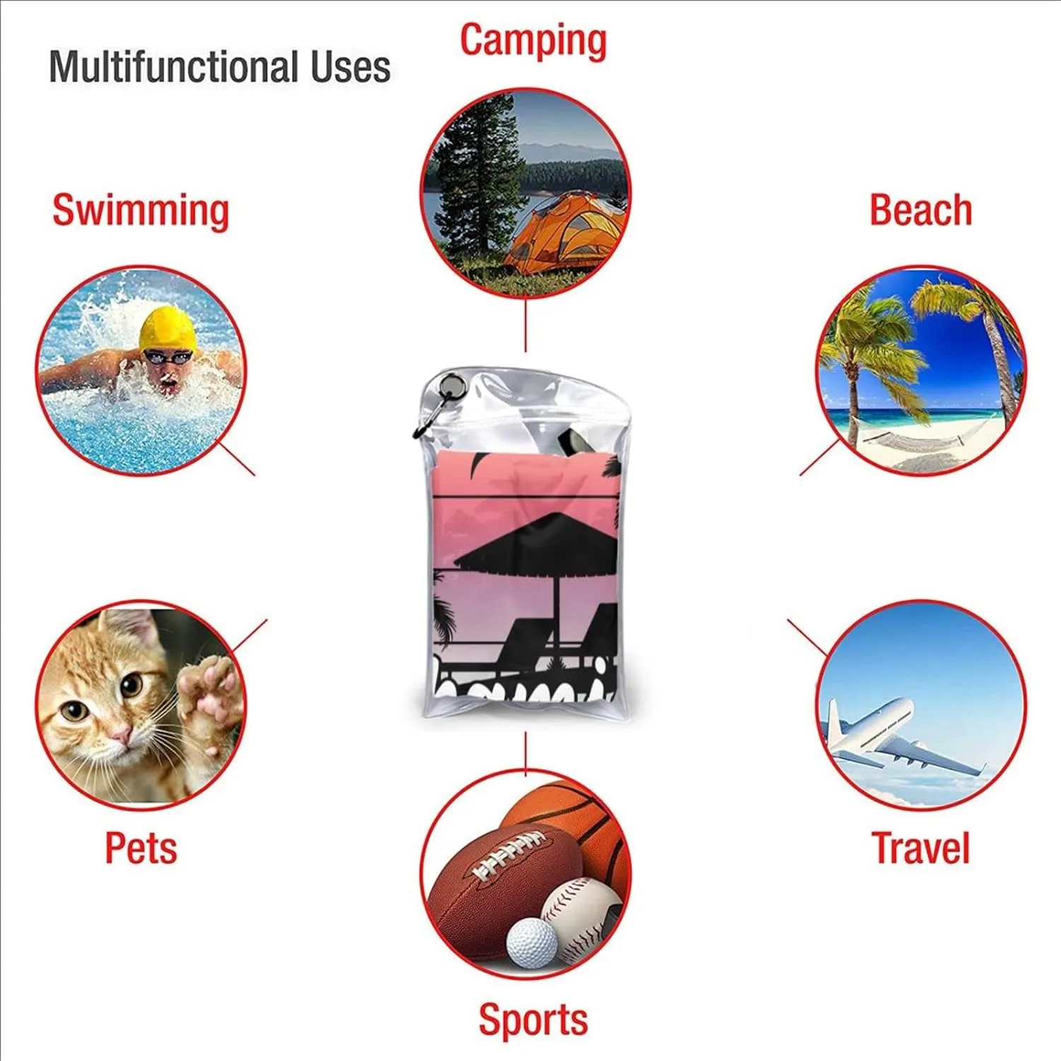 Bahamas Beach Towel for Women Men 27.5"X55" Inch Quick Dry Sand Free Camping Towels Lightweight Absorbent Beach Towel—25
