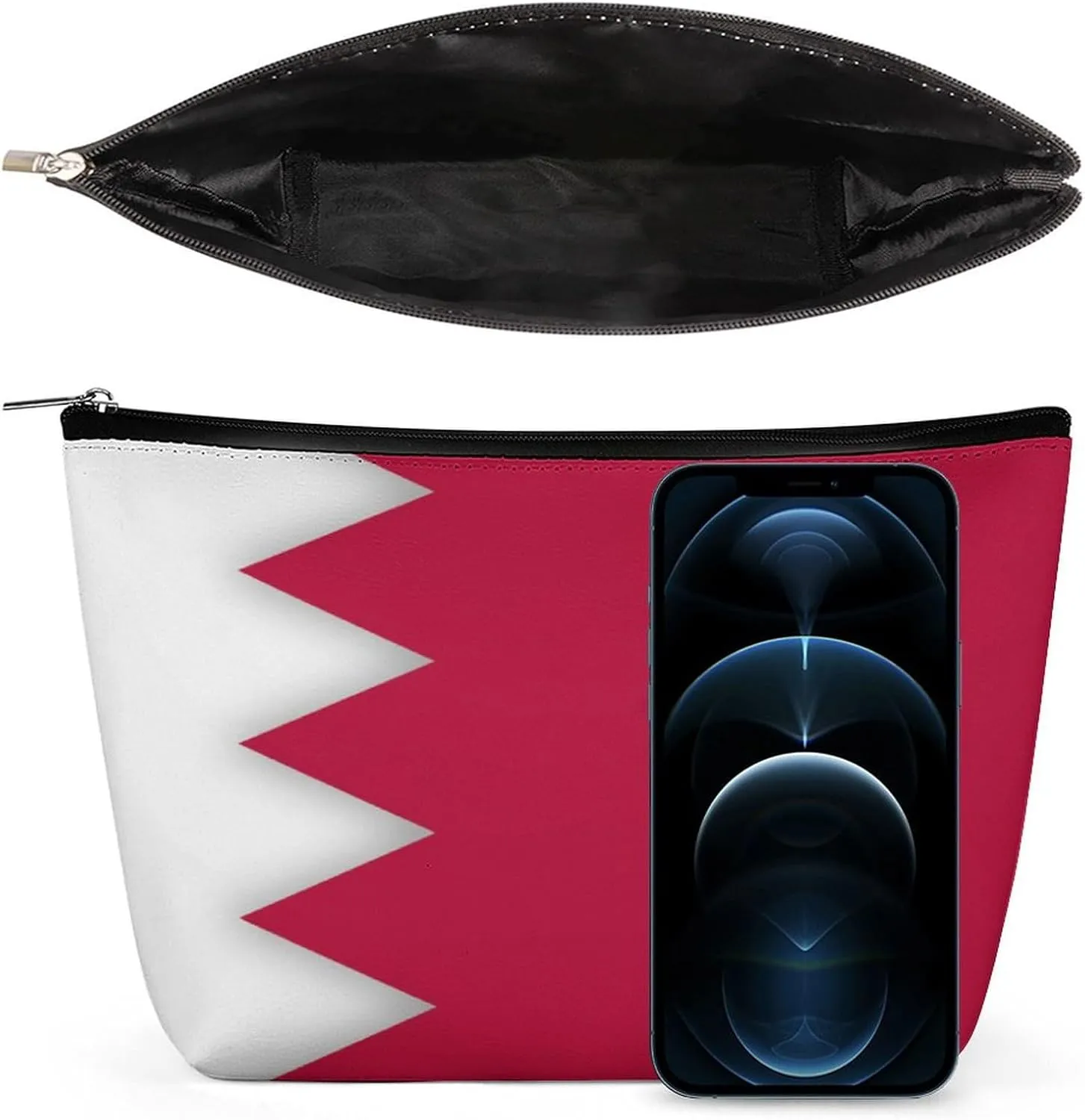 Bahrain Flag Makeup Organizer for Women Travel Cosmetic Bag Lightweight Pouch for Purse