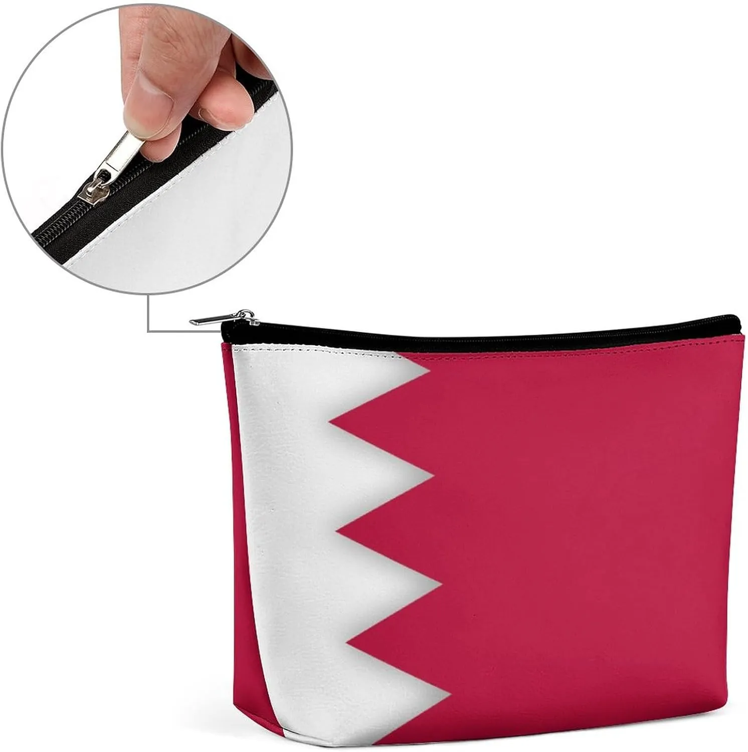 Bahrain Flag Makeup Organizer for Women Travel Cosmetic Bag Lightweight Pouch for Purse