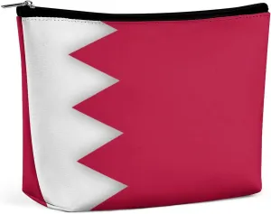 Bahrain Flag Makeup Organizer for Women Travel Cosmetic Bag Lightweight Pouch for Purse