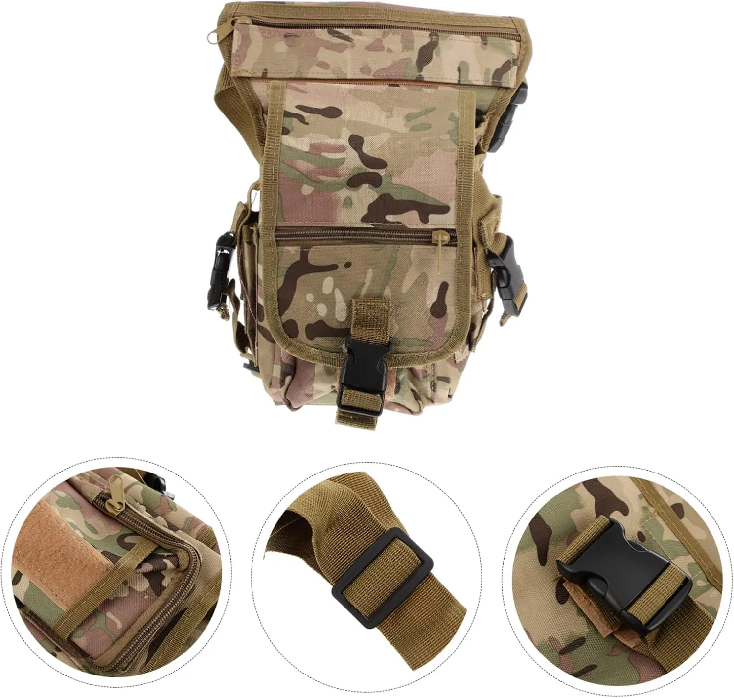 Balacoo Adjustable Strap Thigh Pouch Camping Leg Bag Oxford Waterproof Lightweight for Outdoor Sports
