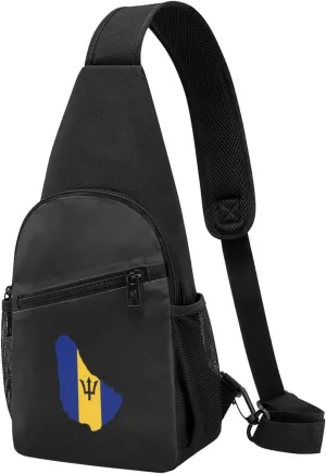Barbados Flag Unisex Chest Bag Lightweight Crossbody Shoulder Bag Travel Pocket
