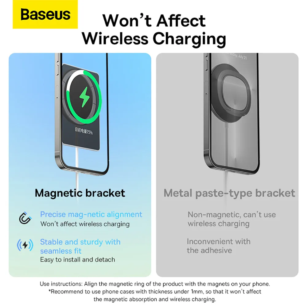 Baseus Magnetic Rotating Card Holder Stand - Black