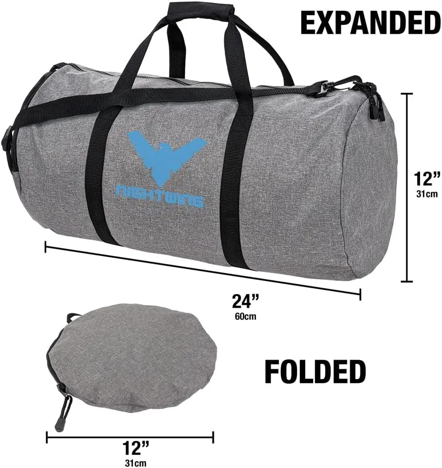 Batman Nightwing Logo Lightweight Duffel Bag for Sports and Gym Packable for Travel