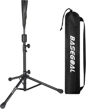 Batting Tee Baseball Tee,Softball Travel Portable Tee Tripod Stand Rubber Tee for Batting Training Practice with Carrying Bag