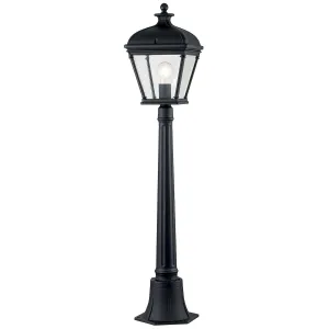Bayview 1 Light Medium Pillar Lantern | Black