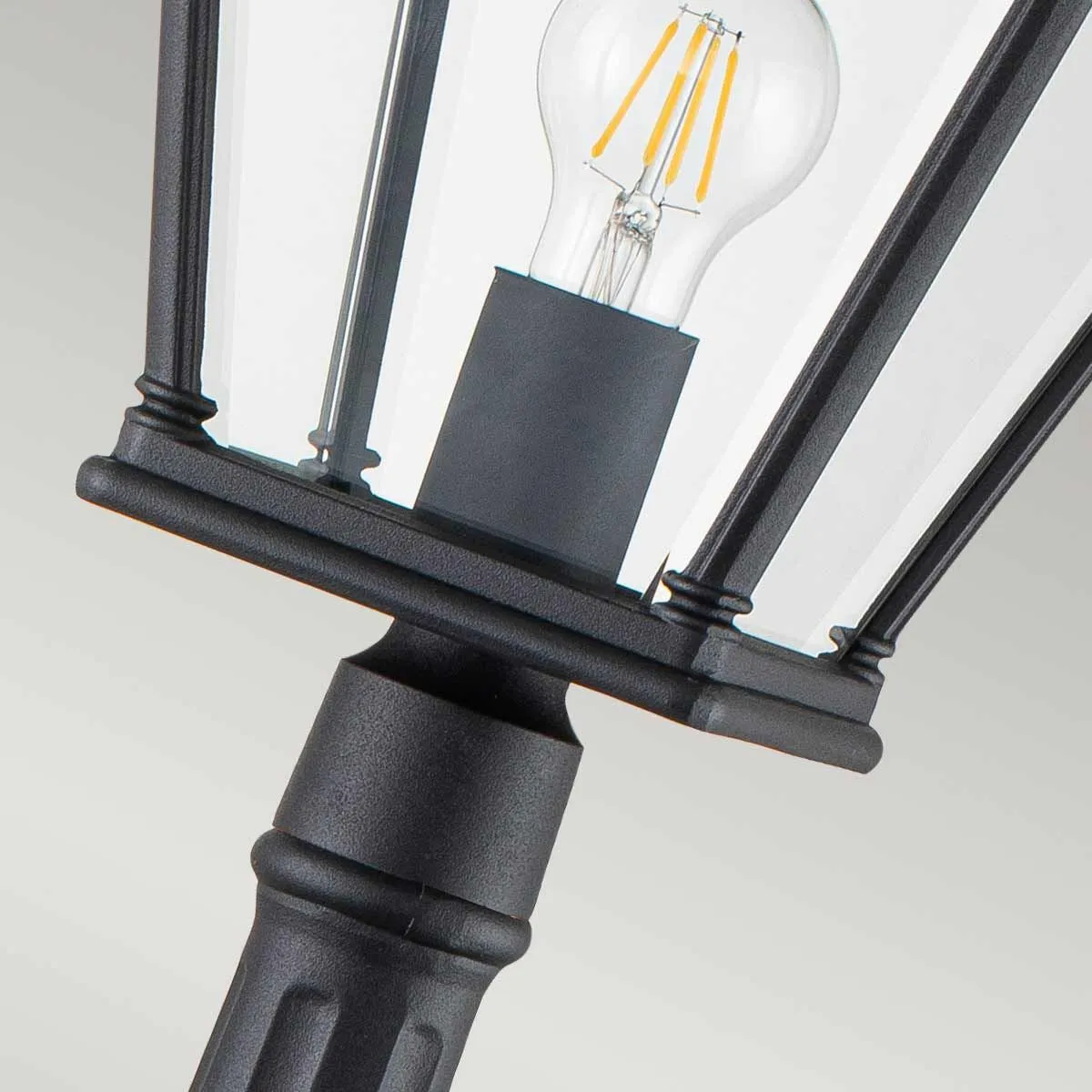 Bayview 1 Light Medium Pillar Lantern | Black