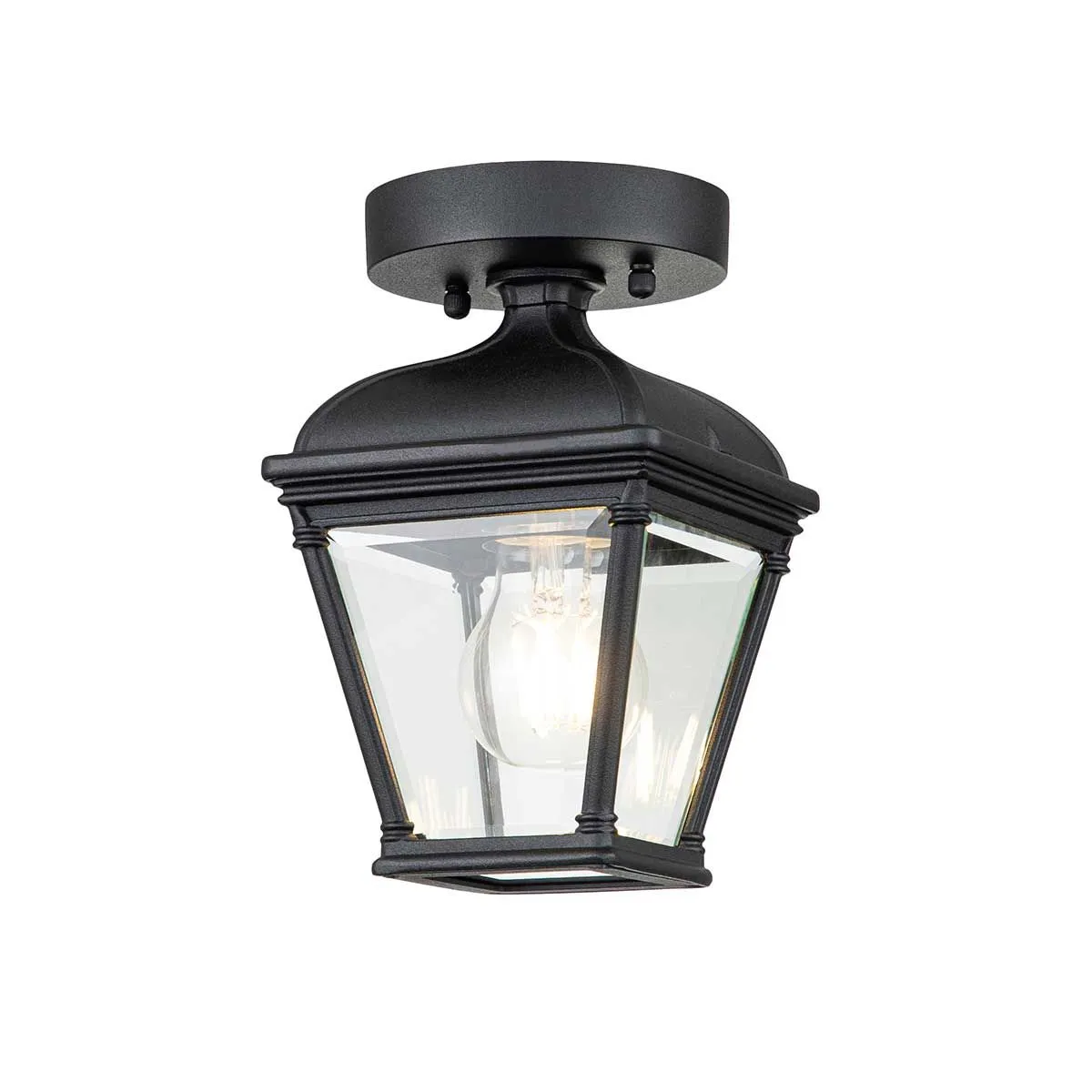 Bayview 1 Light Porch Lantern | Black