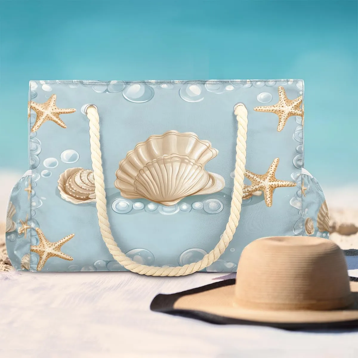 Beach Bags for Women, Large Waterproof Beach Tote Bag for Gym Grocery Travel