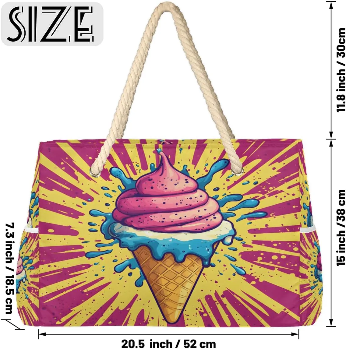Beach Bags for Women, Large Waterproof Beach Tote Bag for Gym Grocery Travel