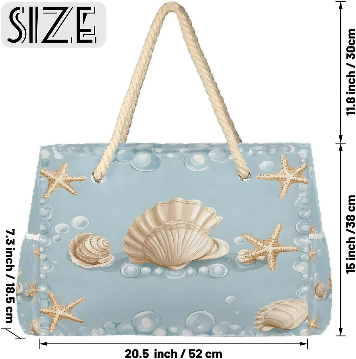 Beach Bags for Women, Large Waterproof Beach Tote Bag for Gym Grocery Travel