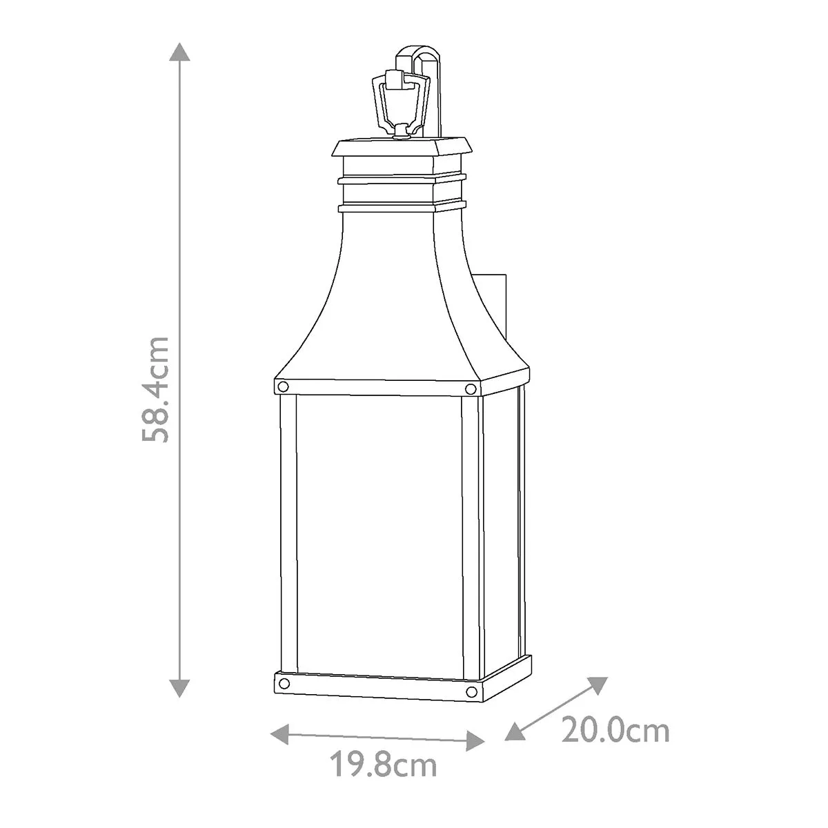 Beacon Hill 2lt Medium Wall Lantern | Museum Black
