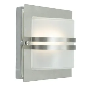 Bern 1 Light Wall Lantern - Stainless Steel With Frosted Glass | Stainless Steel