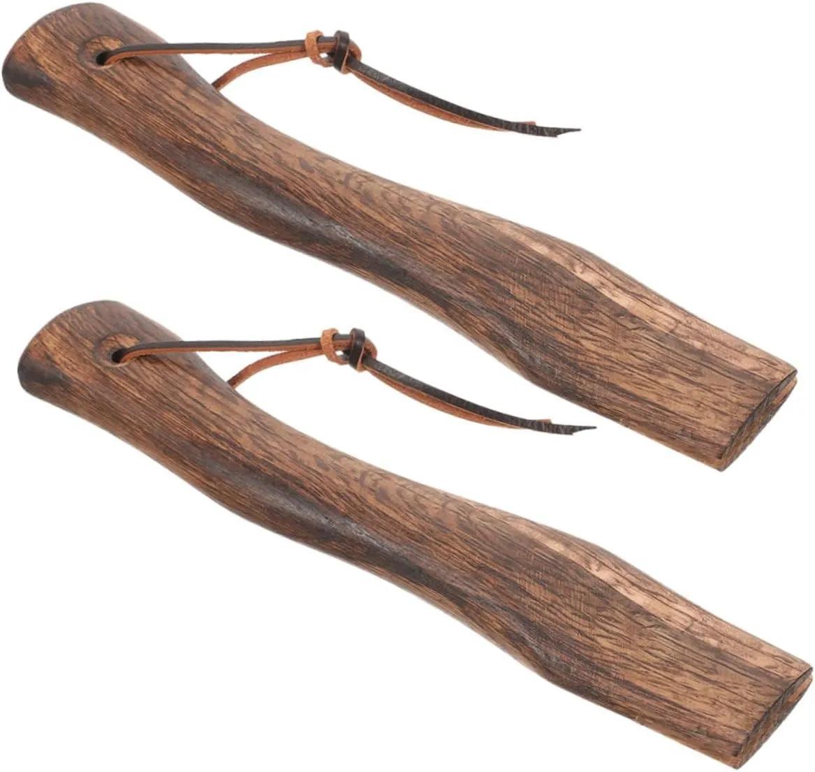 BESPORTBLE 2Pcs Wood Axe Handle Wooden Grip Replacement for Axes Easy to Install Smooth Surface for Use for Firewood Gardening Hiking Outdoor Activities
