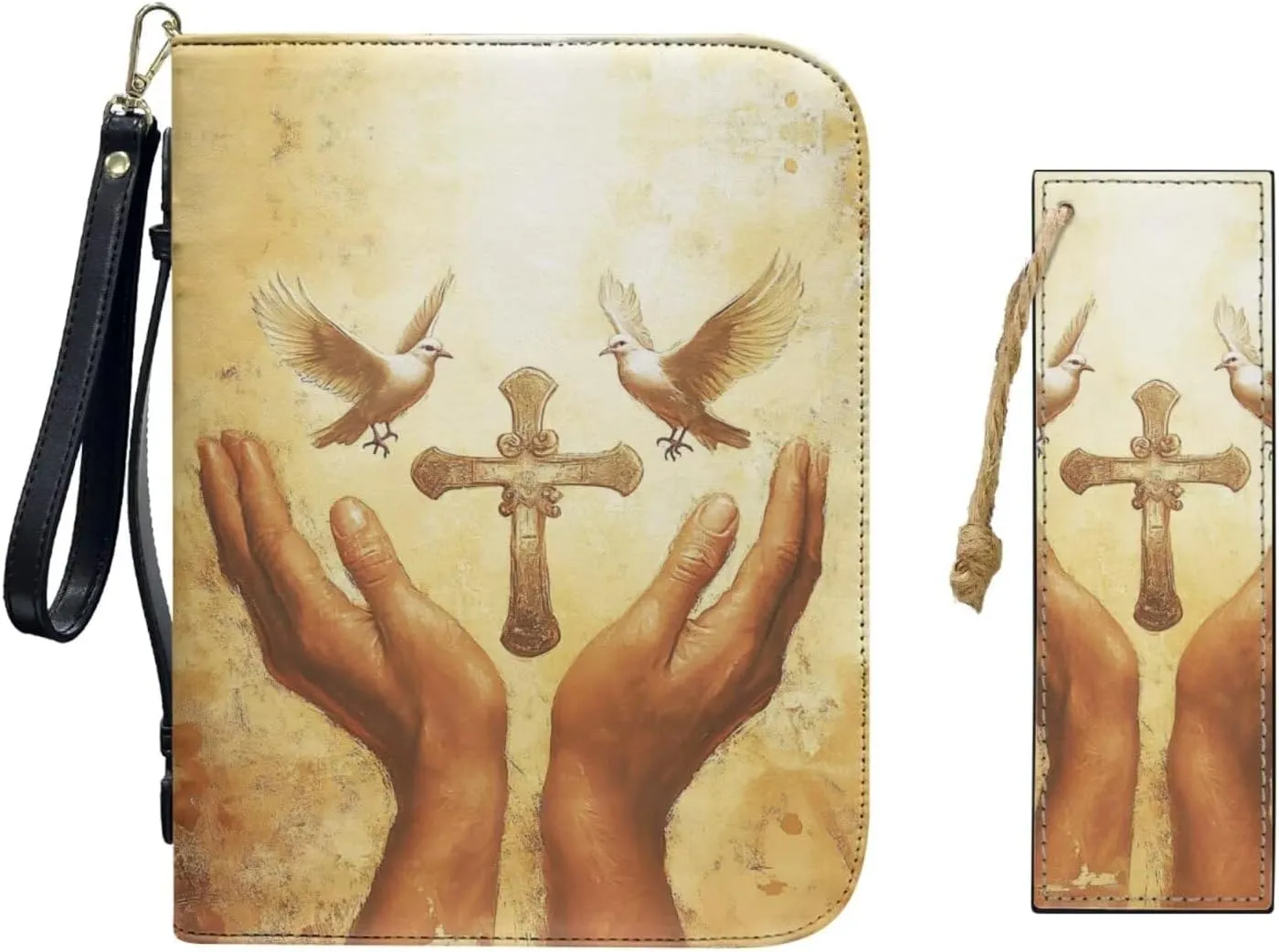 Bible Cover Case for Women Bible Bag With Bookmarks for Men Church Book Handbag for Girls Boys Study