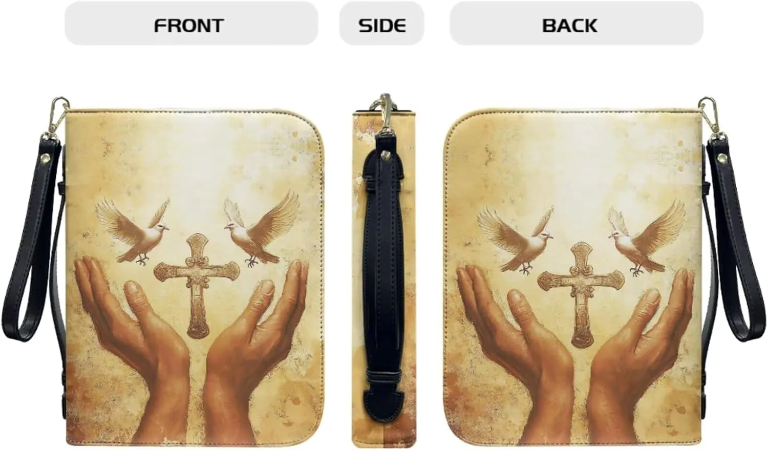 Bible Cover Case for Women Bible Bag With Bookmarks for Men Church Book Handbag for Girls Boys Study