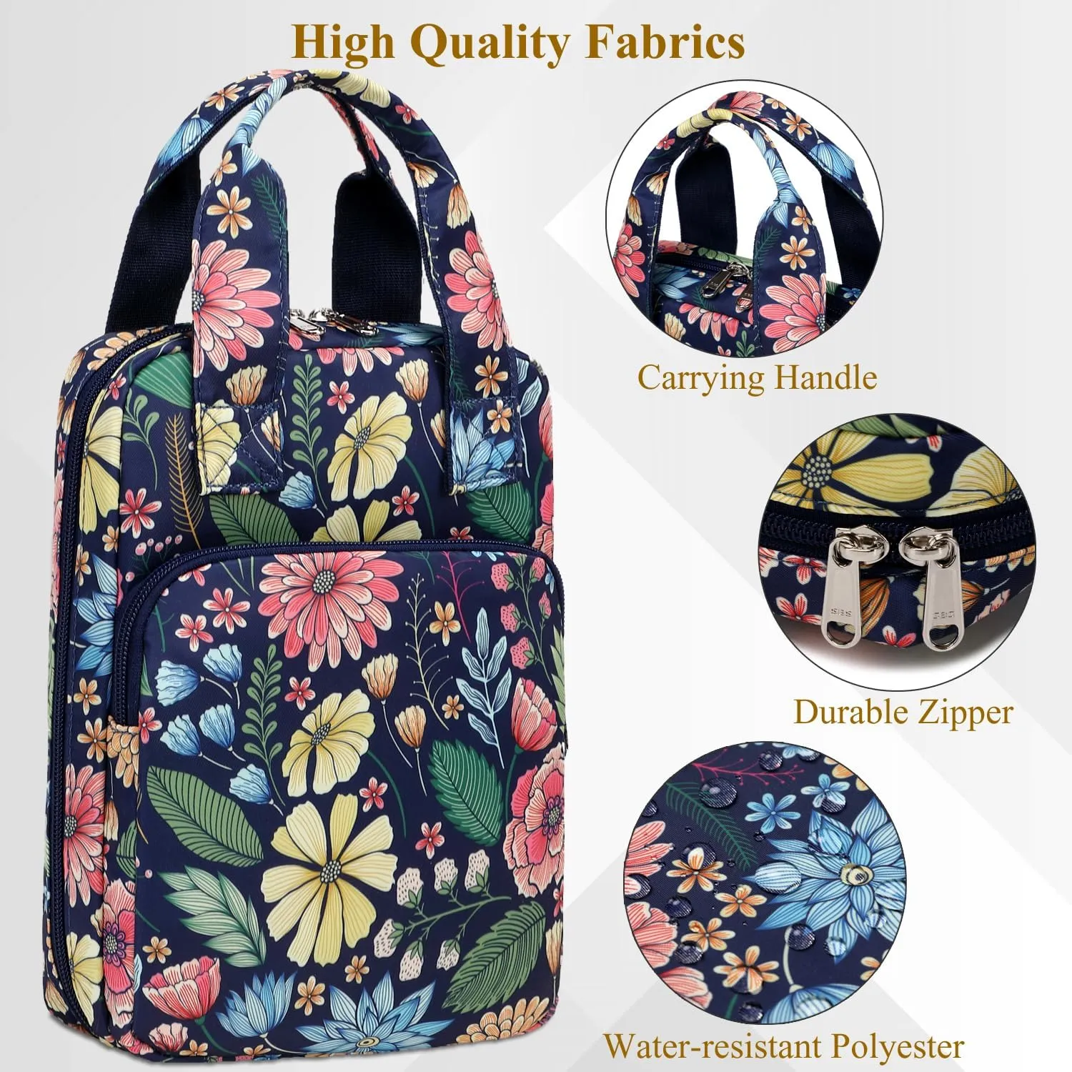 Bible Cover for Women, Bible Case, Bible Holder Case for Women, Carrying Book Case Church Bag with Handle and Zippered