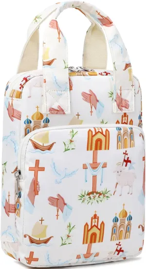 Bible Cover for Women, Bible Case, Bible Holder Case for Women, Carrying Book Case Church Bag with Handle and Zippered