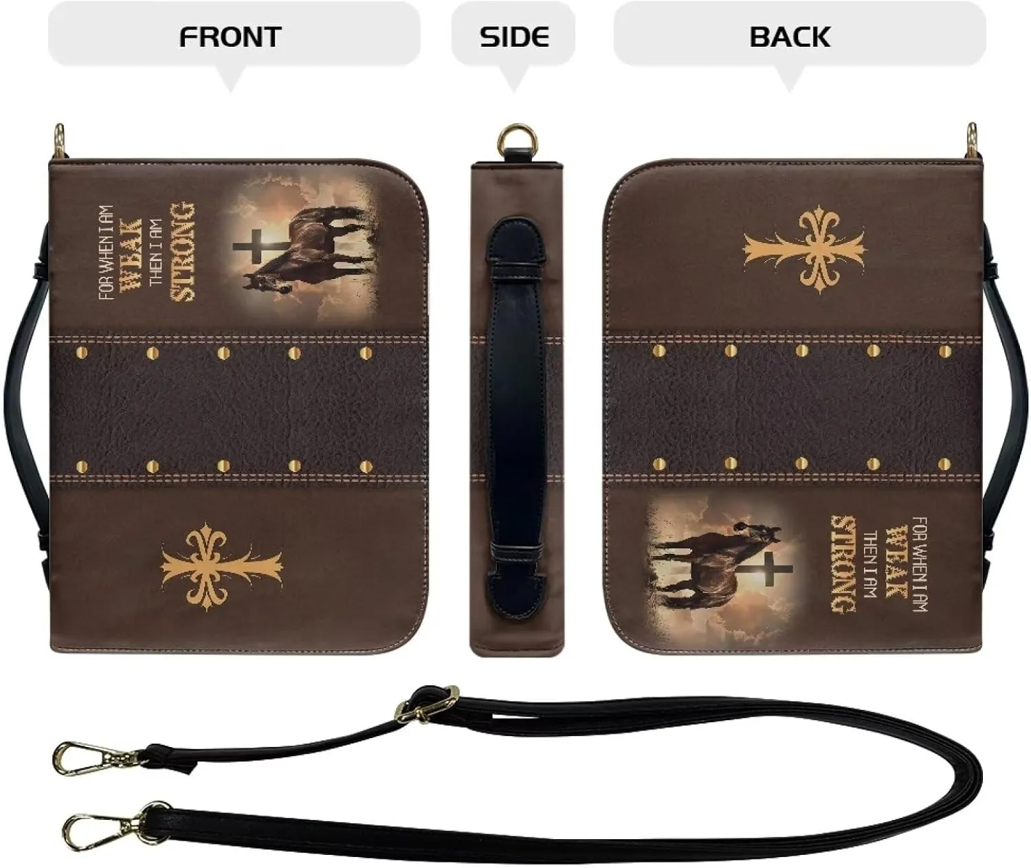 Bible Covers for Women Bible Holder Case Waterproof Bible Protector PU Leather Bible Organizer Bag