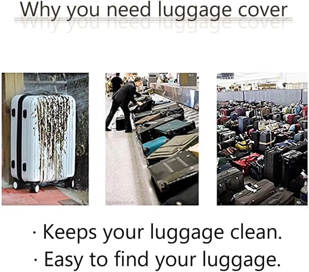 Bigcardesigns Custom Design Luggage Cover for Travel,Portable Suitcase Protector Elastic Suitcase Cover with Art Blossoming Flower Print Luggage Cover Baggage Covers Washable