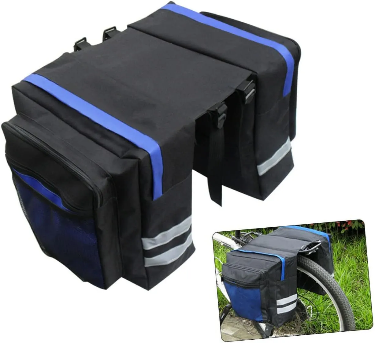 Bike Panniers Bag High Tear-resistance Waterproof Cycling Rear Seat Bag for Hiking Climbing Traveling
