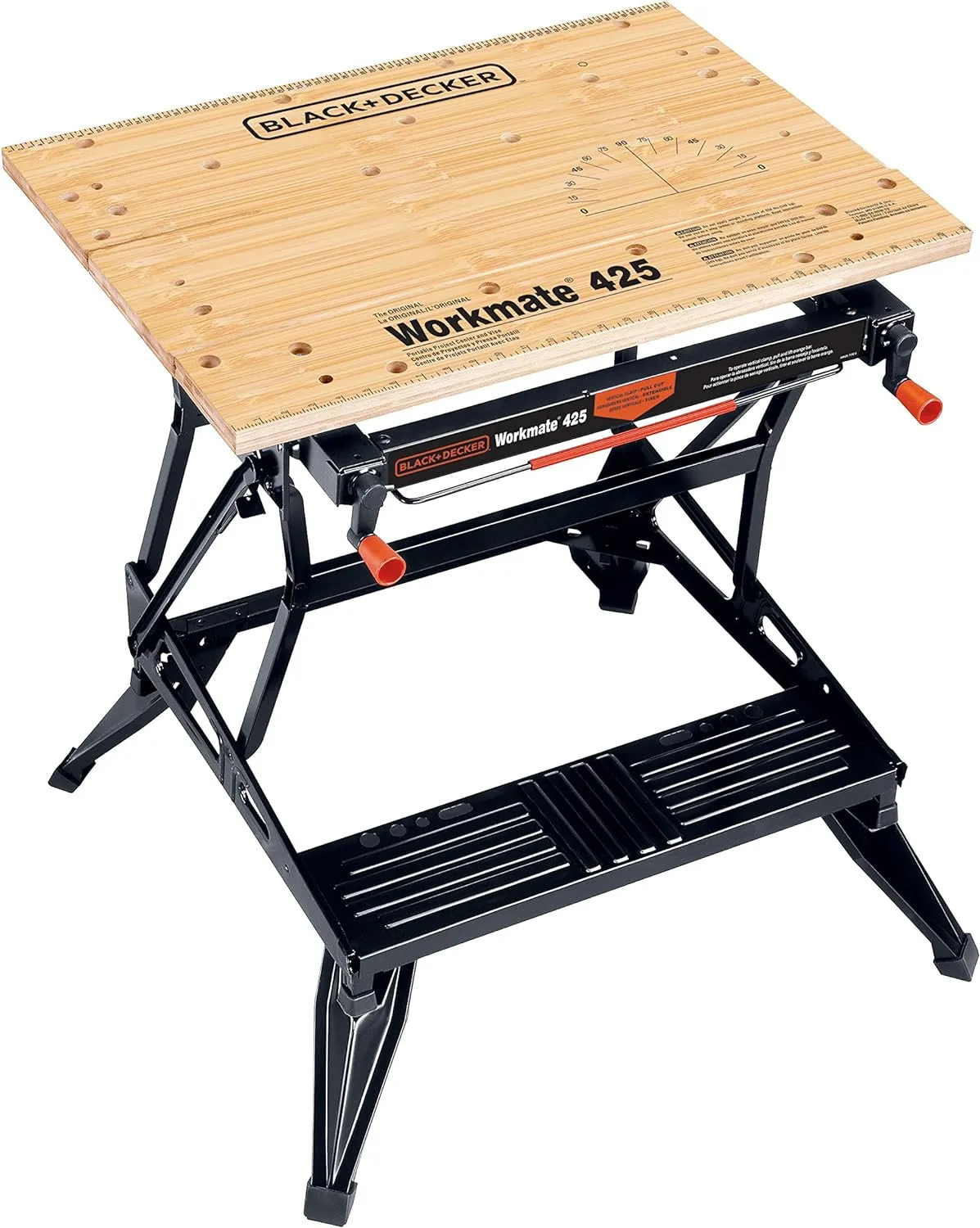 BLACK DECKER Portable Workbench, Project Center and Vise with IRWIN QUICK-GRIP Clamps, One-Handed, Mini Bar, 6-Inch, 4-Pack (WM425-A & 1964758)