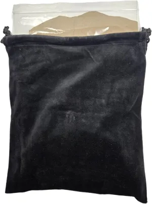 Black Velvet Cremains Bag – Large (10” x12”) – Designed for USE Inside The URN – Includes Resealable Plastic Bag for Secure Containment of Ashes.