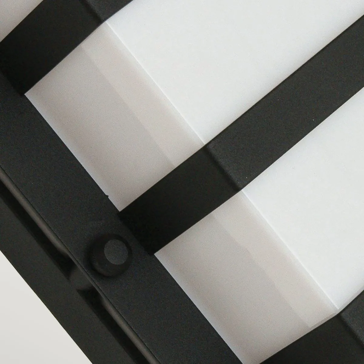 Boden 1 Light Wall Light - Black With Opal Polycarbonate | Black