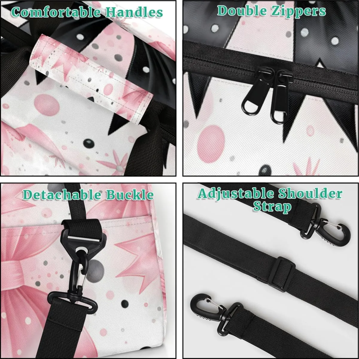 Bow Tie Pattern Personalized Kids Gym Bag Custom Dance Bag with Name Sport Duffel Bag for Girls Boys Weekender Overnight Travel Bag