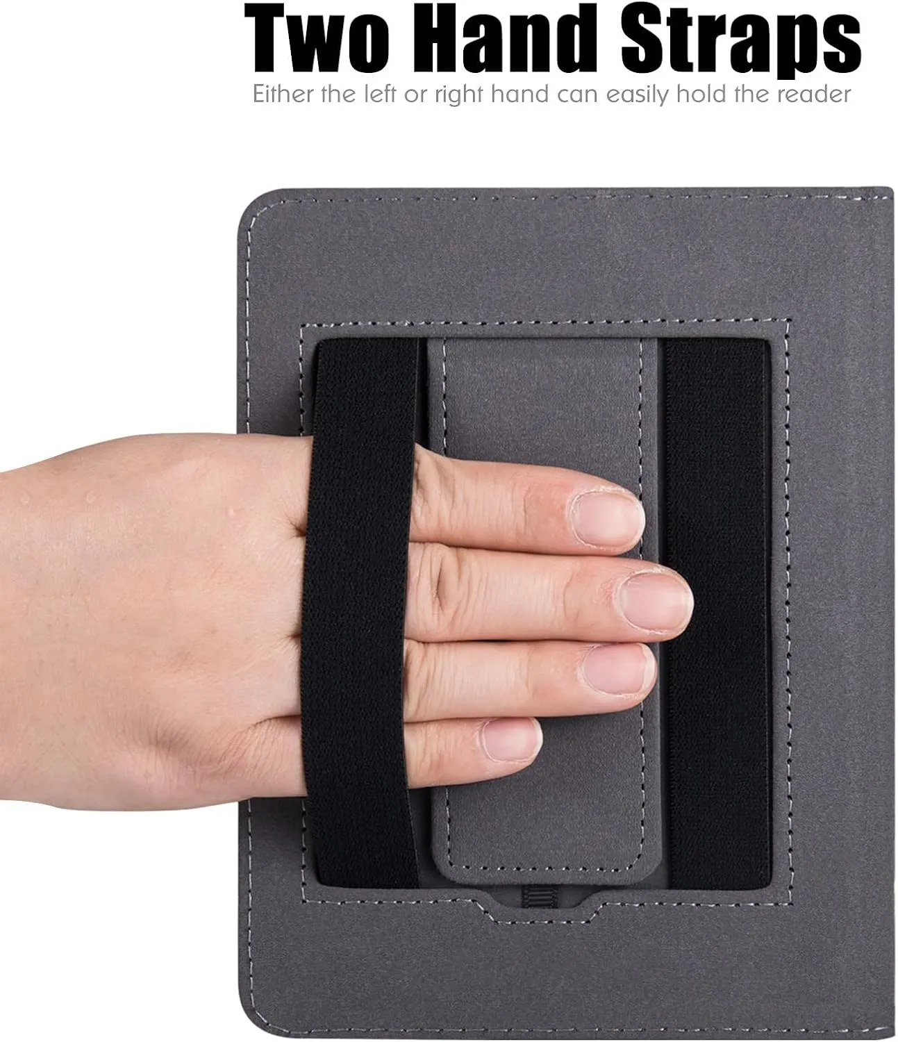 BOZHUORUI Stand Case for 6" Kobo Colour/Colour BW/Clara 2E e-Reader - Premium PU Leather Sleeve Cover with Two Hand Straps/Auto Sleep/Wake (Vast Starry Sky)
