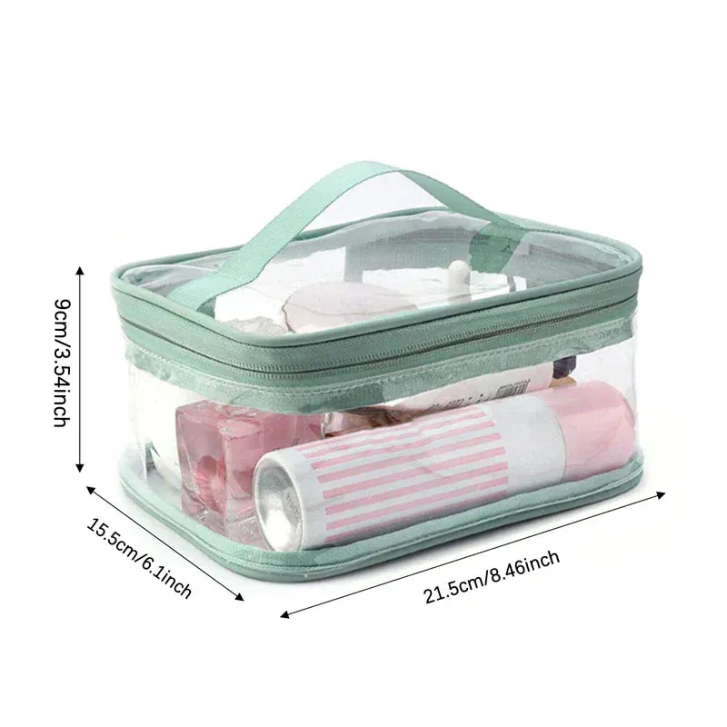 Braelyn | Waterproof Transparent Travel Makeup Cosmetic Bag with Zipper