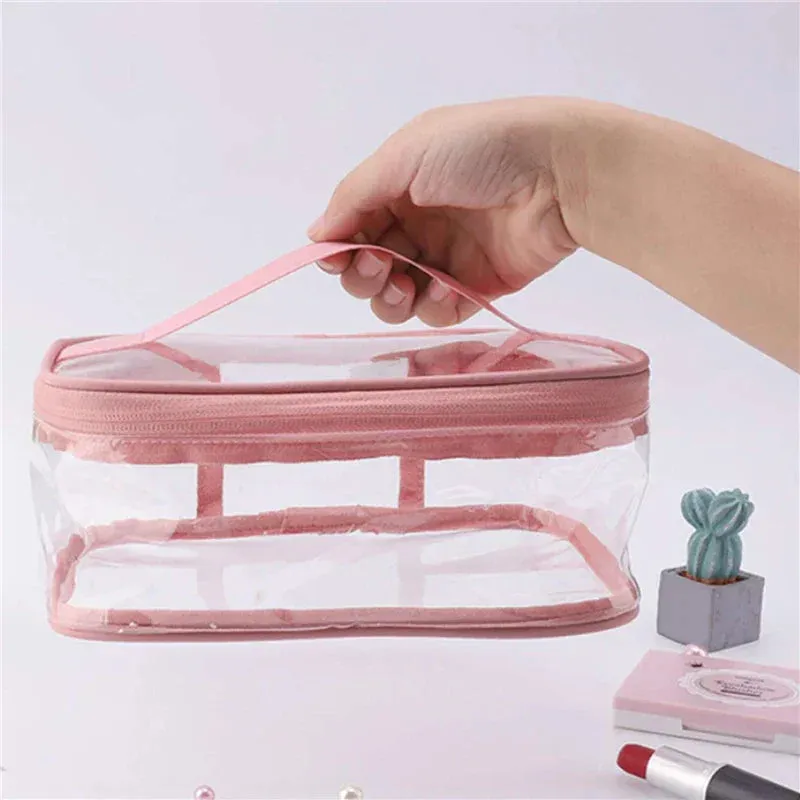 Braelyn | Waterproof Transparent Travel Makeup Cosmetic Bag with Zipper